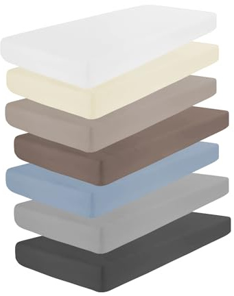 Dormisette Lenzuolo con angoli in flanella, 180 x 200 cm, bianco, per materassi alti fino a circa 30 cm di altezza, bordo elastico, 100% cotone