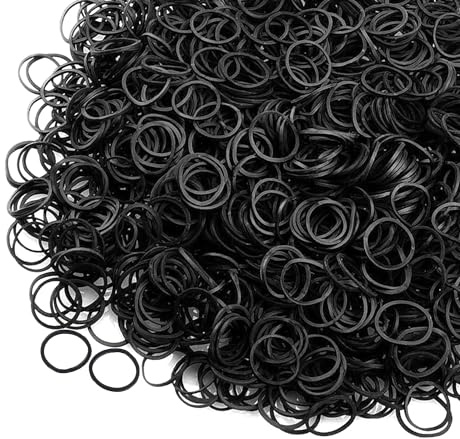Black Elastic Hair Bands,500pcs Small Hair Rubber Bands with Box,Mini Elastic Hair Bands for Kids Hair Braids Ponytail Hair, Wedding Hairstyle etc.