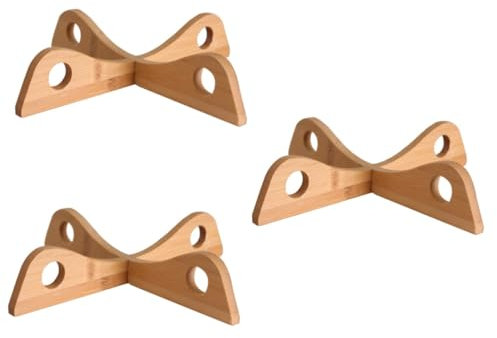 PRETYZOOM 3 Stk Geschirrständer aus Holz cutlery holder besteckträger Tischgeschirrhalter Topfhalter Pfannenhalter Topfregal Hölzern