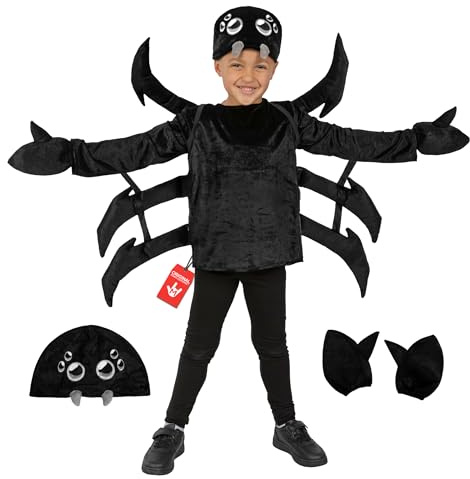 Morph Black Spider Costume for Kids Legs Spider Halloween Costume For Kids Tarantula Costumes for Boys Girls Large