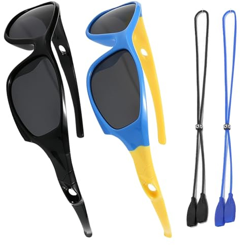 HTTDSLF 2 Pares Gafas de Sol para Niños y Niñas, Gafas de Sol Polarizadas, Protección UV400, para Niños y Niñas de 3 a 12 Años