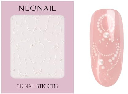NÉONAIL Nagelstickers 3D - 61 Muster - Nail Charms - Nägel Selber Machen - Nails - Nageldesign - Accessories - Nailart - Nail Art Zubehör - Nagel Deko - Nagelschmuck - Dekoration Nageldesign - Weiß