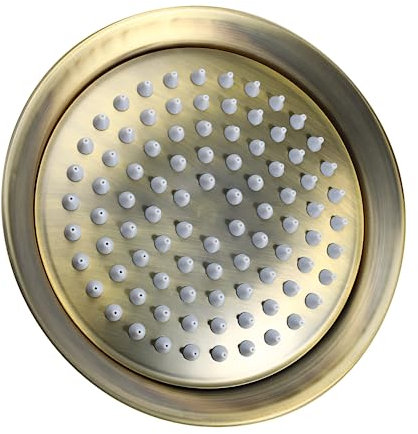 HONITANO Rociador Ducha Vintage De Acero Inoxidable Cabezal De Techo De Resistente La Corrosión Fácil Instalación Para Baño y Hotel Diseño Envejecido Alta Durabilidad y Rendimiento Estable