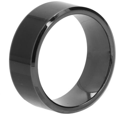 Walmeck Anello Intelligente NFC 216, per Controllo Accessi, Ascensori, Sistemi di Presenza, Scrittura Biglietti Visita, Anello NFC in Ceramica Multifunzionale con Scrittura Carte