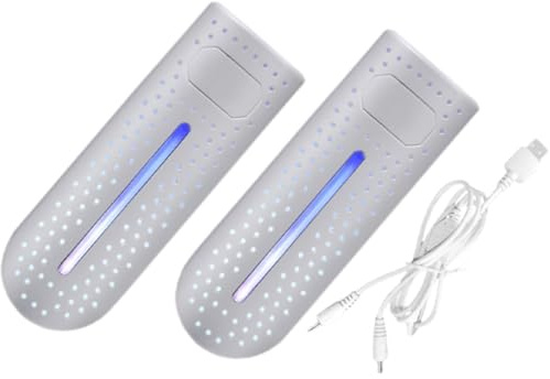 HANABASS Sèche-chaussures Électrique Portable USB Lumière Uv, Plastique Robuste, Déodorant et Séchoir Rapide pour Chaussures, Usage Domestique et Voyage, Modèle Blanc