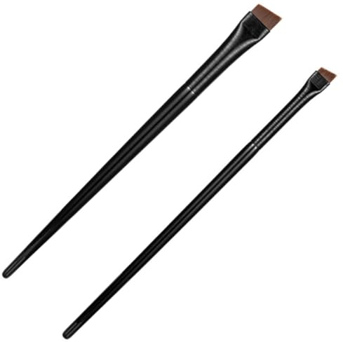 Genérico 3 Sets Pincel Delineador de Ojos en Ángulo Superfino para Cejas, Aplicación Precisa y Fácil Mango de Madera, Adecuado para Maquillaje Profesional y Principiantes