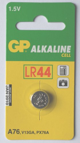 GP, Pila alcalina a Bottone, comnpatibile LR44/V13GA, 1,5V