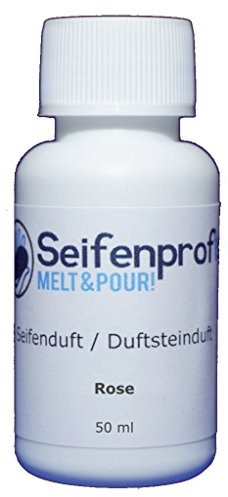 Seifenprofis 50 ml Seifenduft (Rose) Duftöl zur Seifenherstellung 100% vegan biologisch Badebomben Kerzenduft Raumduft Seifengießen