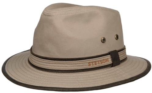 Stetson AVA Cotton Stoffhut Traveller UV-Schutz 40 Damen und Herren Frühling Sommer beige M (56-57 cm)