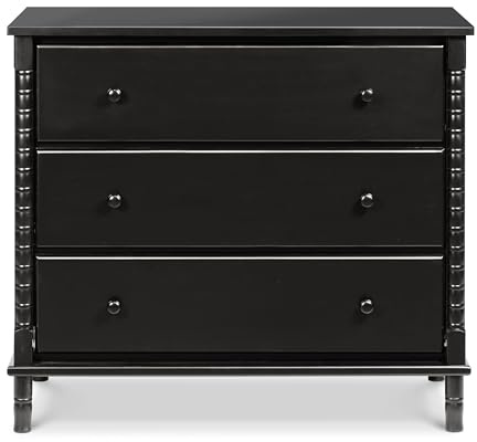 Davinci Jenny Lind Spindle 3-Drawer Dresser in Ebony
