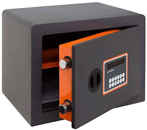 ARREGUI Plus C 180120 Caja Fuerte de Acero con codigo | Caja de Seguridad con Apertura Electronica de codigo | Caja para casa y Negocio, fácil de Usar, Alto Nivel de Seguridad | 25 x 35 x 25 cm | 15L