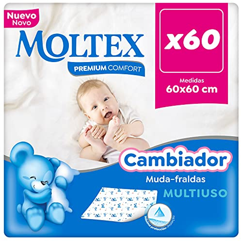 Moltex Premium Comfort Matelas à langer jetable pour bébé 60 x 60 cm Blanc