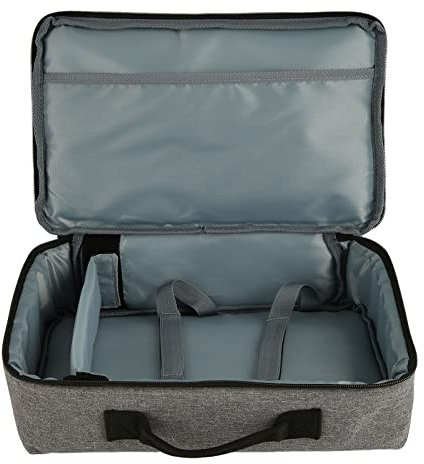 Ozgkee Sac de Projecteur 13,6x7,9x4in, étui de Transport Portable en Nylon Robuste avec Poignée Robuste pour Voyage Gris