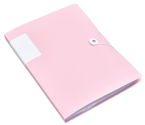 Purzen Classeur de Livre d'affichage avec Pochettes en Plastique Livre de présentation Art Portfolio Dossier Feuille Protecteurs pour Document Artwork,Rose,60Pages