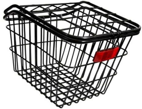 SZLIFE Portabicicletas trasero, cesta trasera para bicicleta, cesta para bicicleta de montaña, contenedor para bicicleta plegable, estructura robusta, con tapa