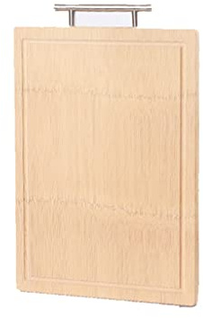 HPTHLY Tabla De Cortar De Bambú Premium con Mango Y Ranura para Jugos para Cocina. Tabla De Cortar para Carne, Queso Y Verduras. Tabla De Cortar para Trinchar Carne O
