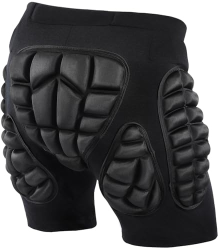 AOOWU Hip Protection Pads Shorts, 3D EVA Protective Padded Shorts, Crash Pad Impact Gear for Skiing Skating Snowboarding, Impact Resistance Sportswear, Outdoor Impact Protective Gear Unisex