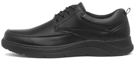 Hobos Mens Black Lace Up Wide Fit Shoe - Size 12 UK - Black