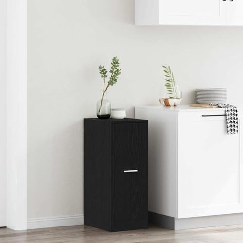 Owoxanthellate Moderno armario farmacéutico 40 × 41 × 77,5 cm, roble negro, 2 cajones, material de madera, minimalista, robusto