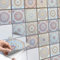 Fliesenaufkleber für Küchenspiegel und Badfliesen I Fliesenfolie - Vinyl Mosaik-Fliesen I selbsklebend, abwaschbar und rückstandslos ablösbar I 15x15 cm - Motiv Mosaik Afrika - 18 Stück