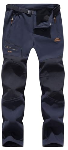 BenBoy Homme Pantalon Ski Imperméable Randonnée Softshell Pantalon Montagne | Thermique Étanche Coupe-Vent Hiver de Neige