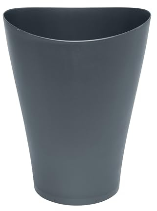 Rubbermaid Spa Works Vanity Wastebasket Home/Bathroom/Office Use Small 2.25 Gallon Plastic Gunmetal Blue Home/Kitchen/Garage/Apartment/Office