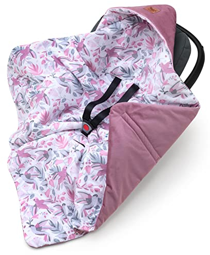Pepi - Einschlagdecke Babyschale - 90x90 cm - Kinderwagen Decke - Babyschale Decke - Baumwolle Babydecke für Autositz - Babyeinschlagdecke