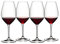 RIEDEL Wine Friendly 002 - Rotweinglas, 4er Set, Kristallglas, maschinell gefertigt