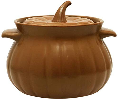 Terrakotta Kochtopf Auflauftopf Keramik Kochtopf - Kürbiskernkeramik Suppe (Size : 4.6L)