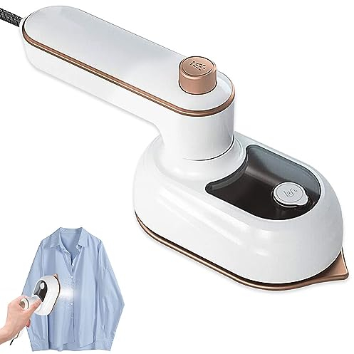 Aoreun Mini-Dampfbügeleisen, Tragbares Reisebügeleisen Handgehaltene Bügelmaschine Nass Und Trocken, klappbarer drehbarer Bügeleisen Leichtes mit 50ml Wassertank für Alltag und Reise