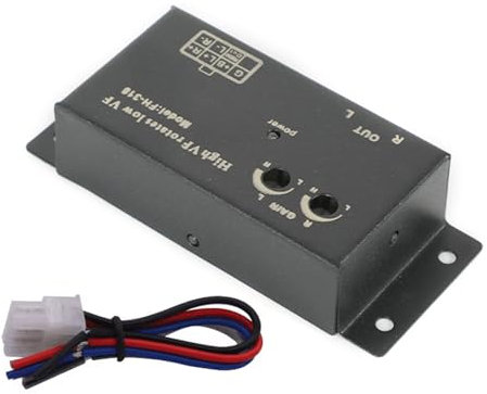 BINGGA Convertitore per auto con uscita radio stereo per auto con convertitore di frequenza da alta a bassa frequenza di ritardo, installazione facile