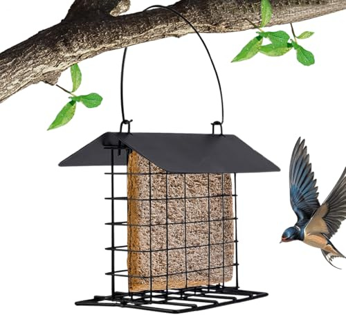 De para Aves,Estación De Alimentación A Prueba De Ardillas | Alimentador de Jaula para Pasteles de | para Balcón Jardín Patio Exterior Y Patio Trasero