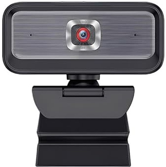 Webbkamera 4K Full HD-webbkamera med mikrofon, USB-webbkamera for 2k autofokus PC Laptop videoinspelningskamera sekretessskydd(4K)