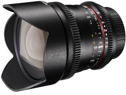 Walimex Pro 10mm 1:3,1 VCSC-Weitwinkelobjektiv für Canon EF-S Objektivbajonett schwarz (manueller Fokus, für APS-C Sensor gerechnet, IF, Zahnkranz, stufenlose Blendeneinstellung)