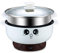 ele ELEOPTION 4-in-1 Multifunction Electric Skillet Non-Stick Stainless Steel Hot Pot Noodles Rice Cooker Steamed Egg Soup Pot MINI Heating Pan Cooking Fried, with Steam Grid, 2.8L(diameter 22CM)