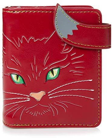 Shag Wear ® Portemonnaie Geldbörse Damen Geldbeutel Mädchen Bifold Mehrfarbig Portmonee Designs: (Katze/Cats Eyes)