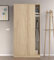 Dmora - Kleiderschrank 2 Türen Lansing, Schlafzimmerschrank, Schrank mit Regal und Kleiderstange, 100x50h200 cm, Eiche