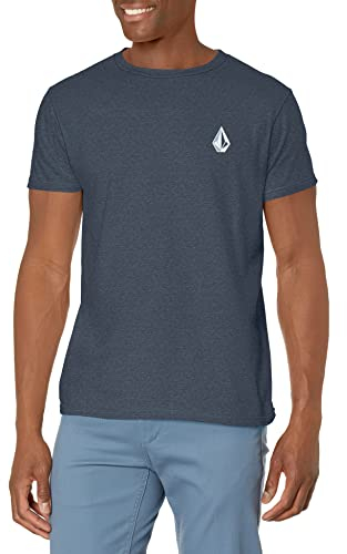 Volcom Herren Blaquedout Ss Tee T-Shirt, Marineblau meliert, Groß