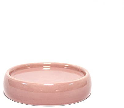douceur d'intérieur, Portasapone 10 x 3.5 Cm Rosa Polvere, Ceramica Unita Bullea