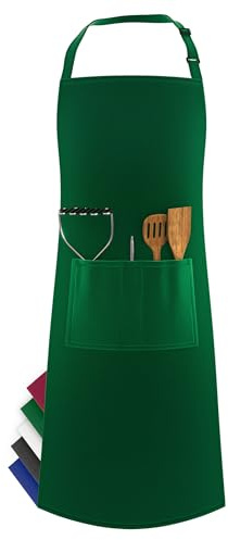 LEFUNDA® Cooking Waterproof Apron with 3 Pockets Adjustable BBQ Long Straps for Men Women Kitchen Restaurant Café