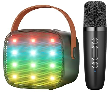 BONAOK Mikrofon Karaoke Spielzeug, Bluetooth Karaokemaschinen für Kinder Erwachsene, Tragbarer Karaoke-Player Mikrofon zum Aufladen, Kinder Elektronisches Spielzeug (Schwarz)