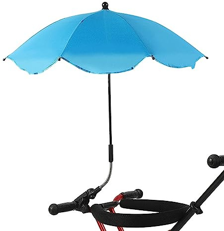 EUBEISAQI Sombrilla para cochecito de bebé, sombrilla para cochecito de bebé, sombrilla portátil para niños, sombrilla para silla de playa, silla de ruedas, viaje