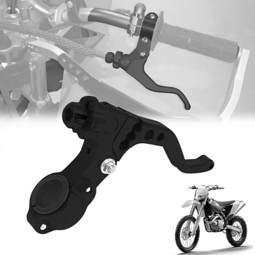 IUVWISN Levier d'embrayage Dirt Bike Stunt Levier d'embrayage court universel 22 mm 7/8 guidon 3 vitesses réglables pour CRF KLX RMZ DRZ KX RM YZ SX EXC XC ATV Noir