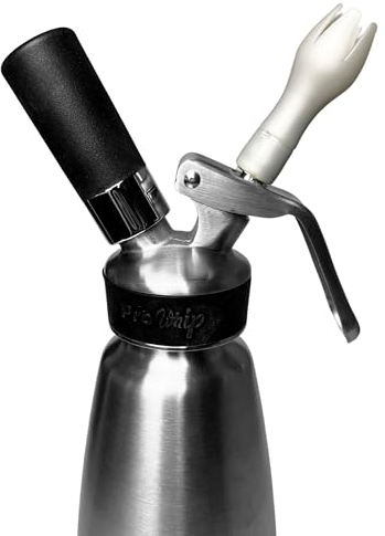 Pro Whip Master Cream Whipper 1L - Whipped Cream Dispenser, Mousse & Espuma Siphon for Chefs and Baristas