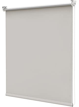 Deswell Verdunkelungsrollo Klemmfix ohne Bohren & mit Bohren Creme B45 x H140 cm(Stoffbreite 40cm) Thermorollo Sichtschutz Sonnenschutz, Klemmrollo Wandmontage Deckenmontag Seitenzugrollo für Fenster