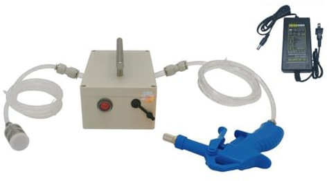 Pompa a siringa elettrica della salina, siringa marinata della macchina per il decapaggio della carne, siringa marinata pompa di iniezione elettrica a doppio motore,Blue-1pin