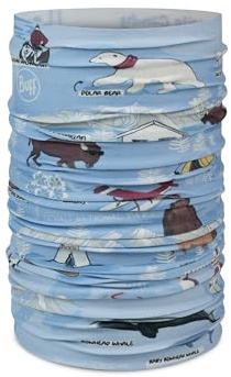 Buff Braga de cuello Original EcoStretch Niño Niña, Bufanda, Tubular, Multifuncion, Cuello y Cabeza, Correr, Caminar, Senderismo, Sostenible, Ligera, Talla Única, Gris Tordillo