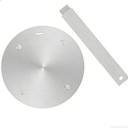Induktionsplatta, rostfritt stål värmeinduktionsplatta 20 cm, induktionsadapterplatta med hörselisoleringshandtag för Moka Pot kaffekanna, pannor