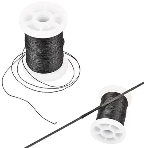 KURUGEILI Tiro con l'arco Durevole Nylon Bow String Serving Filo 131 yard/120 m Nero