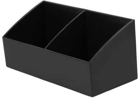 VERDANVERSE Boîte De Rangement Pour Sachets De Thé Avec 2 Compartiments Organisateur Portable Pour Cuisine Bar Bureau Facile À Nettoyer 14.5X6.4X6.2 Cm